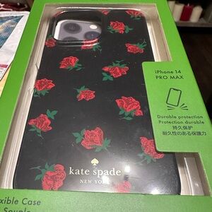 kate spade Black and Red Rose iPhone 14 Pro Max Case